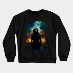 Unleash the Revolution: Anonymity in Chaos Crewneck Sweatshirt